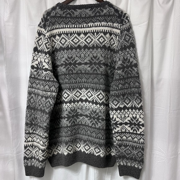 NWI Joseph Abboud Men's Country Club Sweater Gray Wool Blend Money Luxury 3XLT - Picture 5 of 8